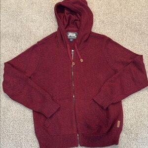 ROOTS Men's Burgundy Sweater Hoodie
